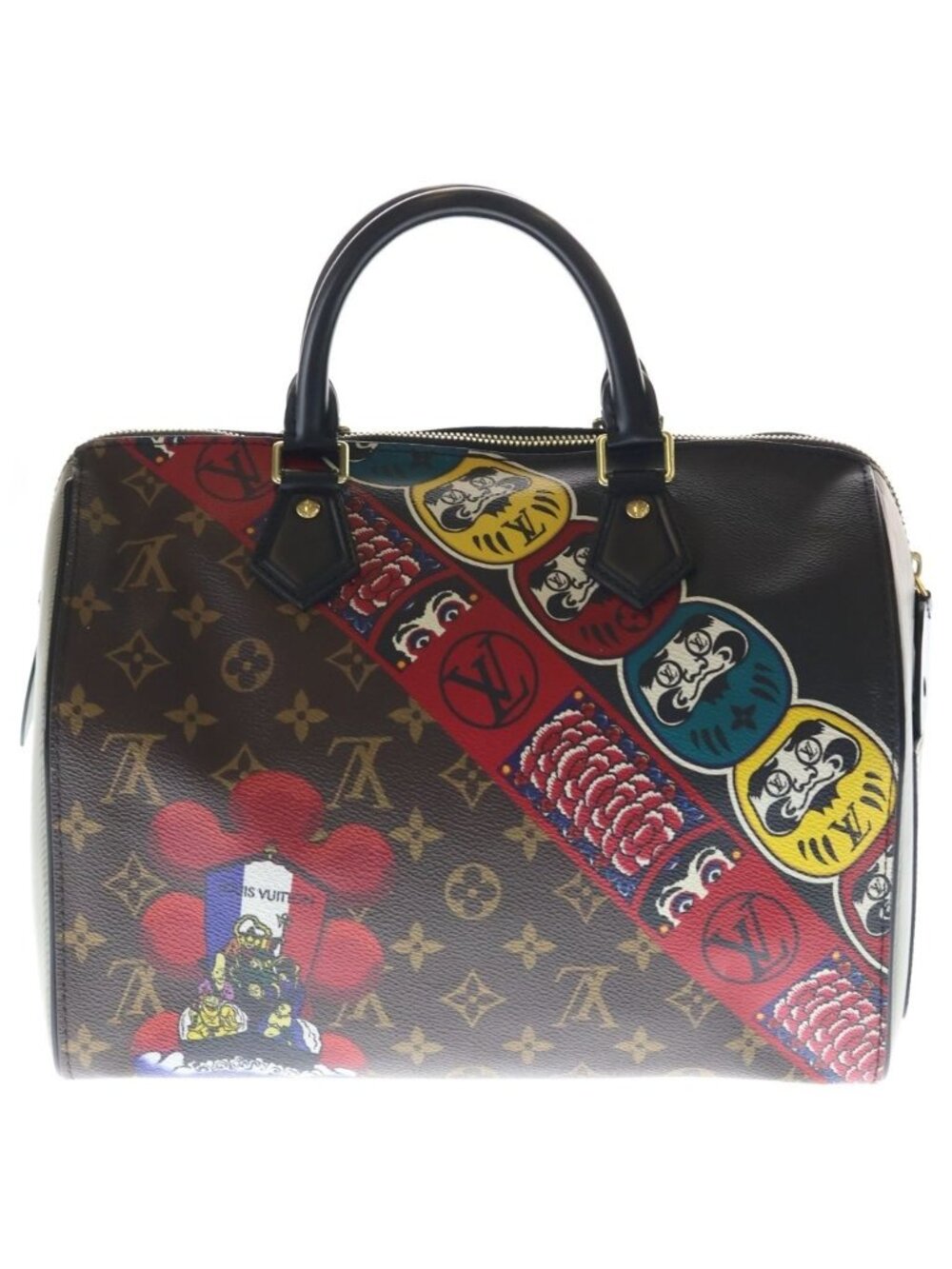 Louis Vuitton Kansai Yamamoto Monogram Kabuki Epi Speedy 30 Boston Bag Brown - Picture 2 of 6